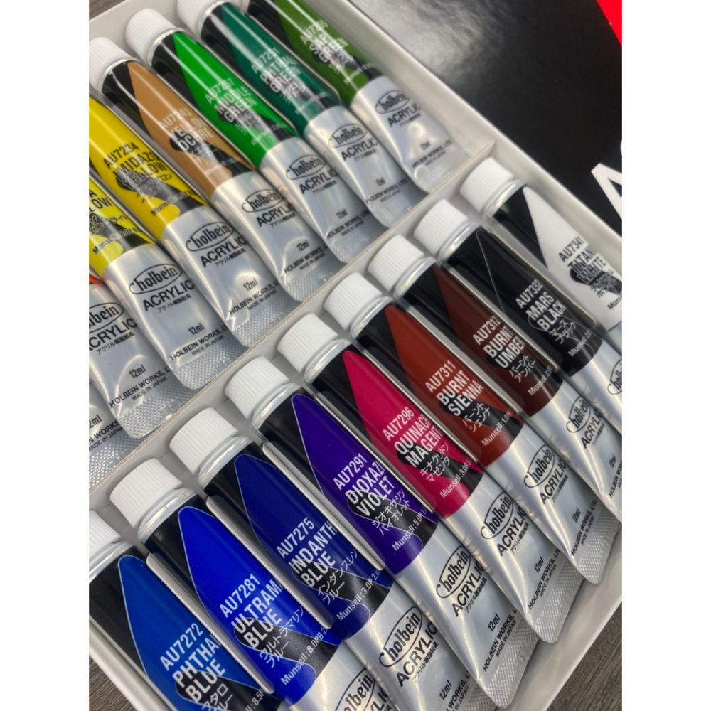 藝城美術~12ml日本 好賓 Holbein Heavy Body 專家級 重質壓克力顏料 12ml 12/18色-細節圖7