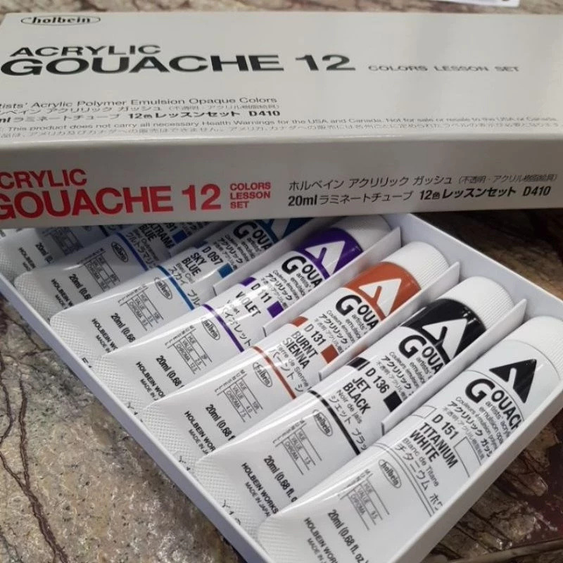 藝城美術~日本 HOLBEIN 好賓 Acrylic Gouache 不透明專家級壓克力顏料 12/18/24色-細節圖5