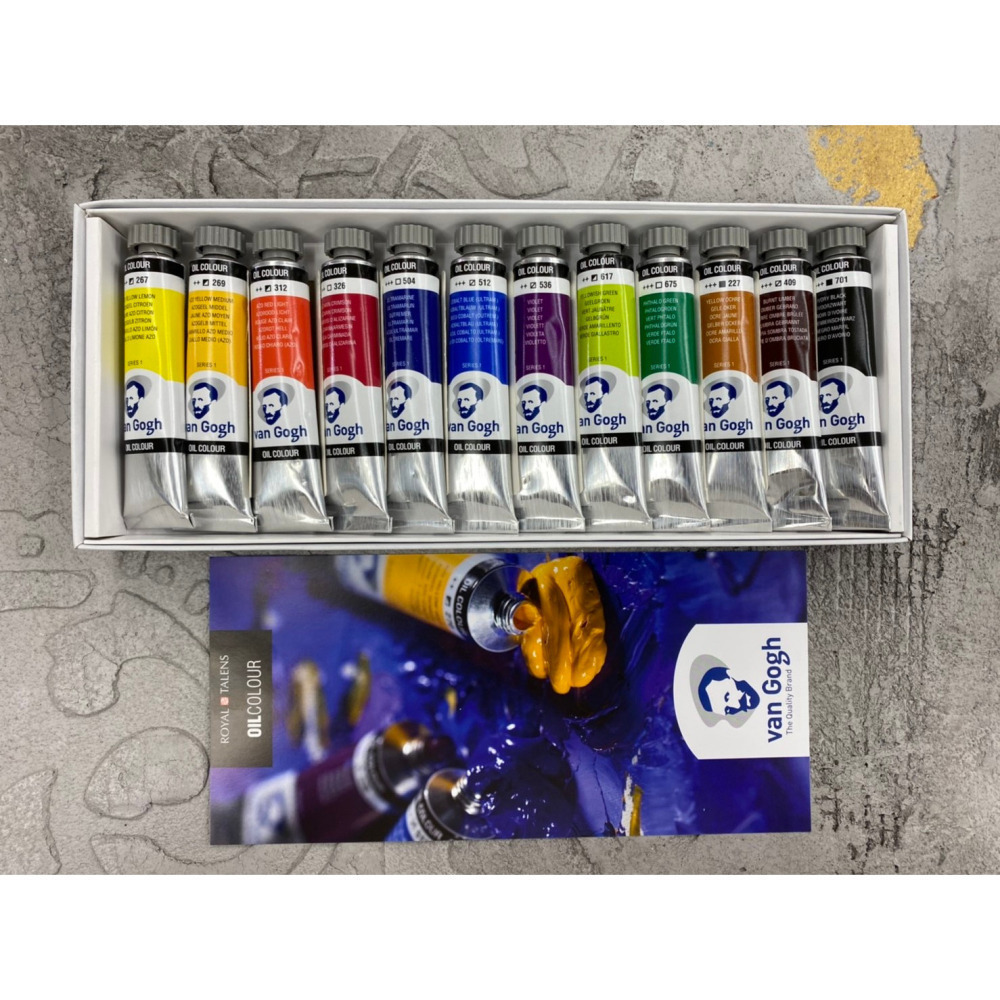 藝城美術~荷蘭 Van Gogh 梵谷 油畫顏料 20ml (12色) 專家級高品質油彩，色彩活潑鮮豔 耐光度好-細節圖2