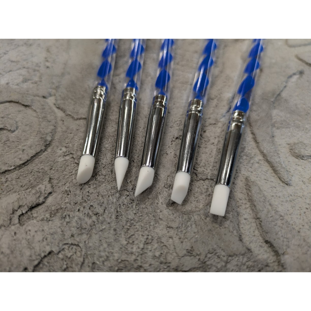 藝城美術~ F&G DIY 工藝筆 雙頭 矽膠筆 約5mm 刮膠筆橡膠筆+圓珠頭 5支入 立體水玉曼陀羅-細節圖3