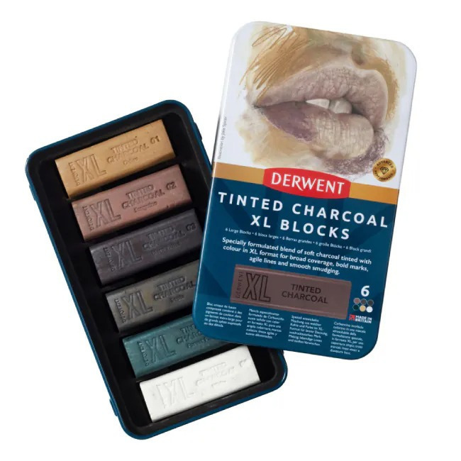 藝城美術~ DERWENT 德爾文 水性木炭塊 /石墨塊/ 灰階 XL 6色 共四款 新上市-細節圖8