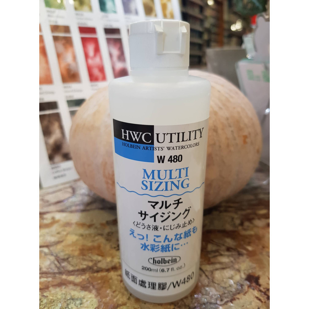 藝城美術~ 日本 Holbein 好賓 Multi Sizing 紙面處理膠 200ML 紙脫膠 修復水彩紙 W480-細節圖3