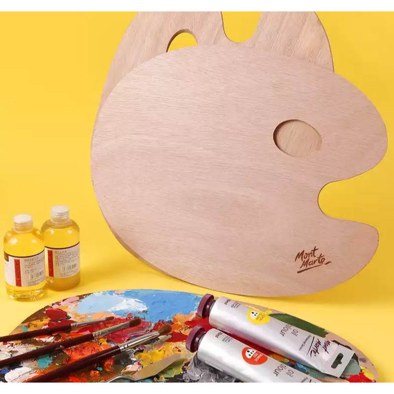 藝城美術~ 澳洲 Mont Marte 蒙瑪特  油畫專用 木質調色盤 橢圓木質 壓克力調色板 調色盤 30*40CM-細節圖2