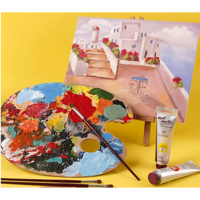 藝城美術~ 澳洲 Mont Marte 蒙瑪特  油畫專用 木質調色盤 橢圓木質 壓克力調色板 調色盤 30*40CM-細節圖7