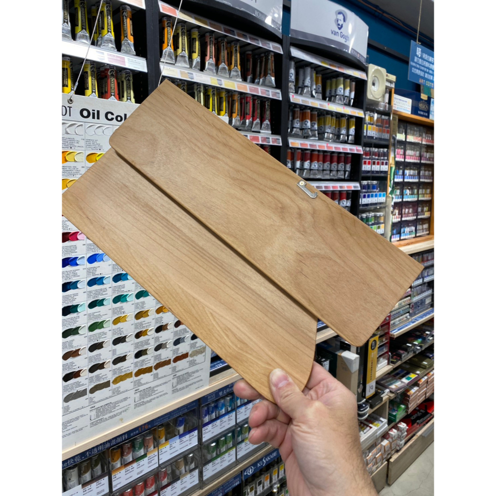 藝城美術~ 🎨 實木 圓 調色盤  油畫專用 木質調色盤 橢圓木質 顏料調色板 調色盤 4款-細節圖7