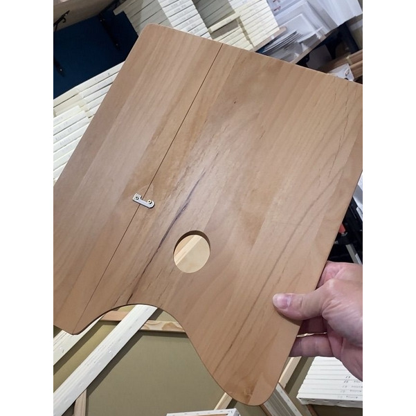 藝城美術~ 🎨 實木 圓 調色盤  油畫專用 木質調色盤 橢圓木質 顏料調色板 調色盤 4款-細節圖11