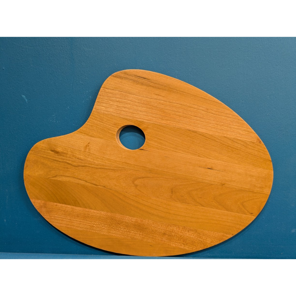 藝城美術~ 🎨 實木 圓 調色盤  油畫專用 木質調色盤 橢圓木質 顏料調色板 調色盤 4款-規格圖11