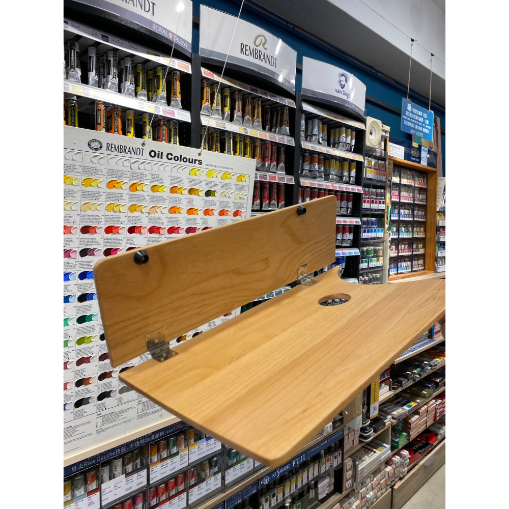 藝城美術~ 🎨 實木 圓 調色盤  油畫專用 木質調色盤 橢圓木質 顏料調色板 調色盤 4款-規格圖11