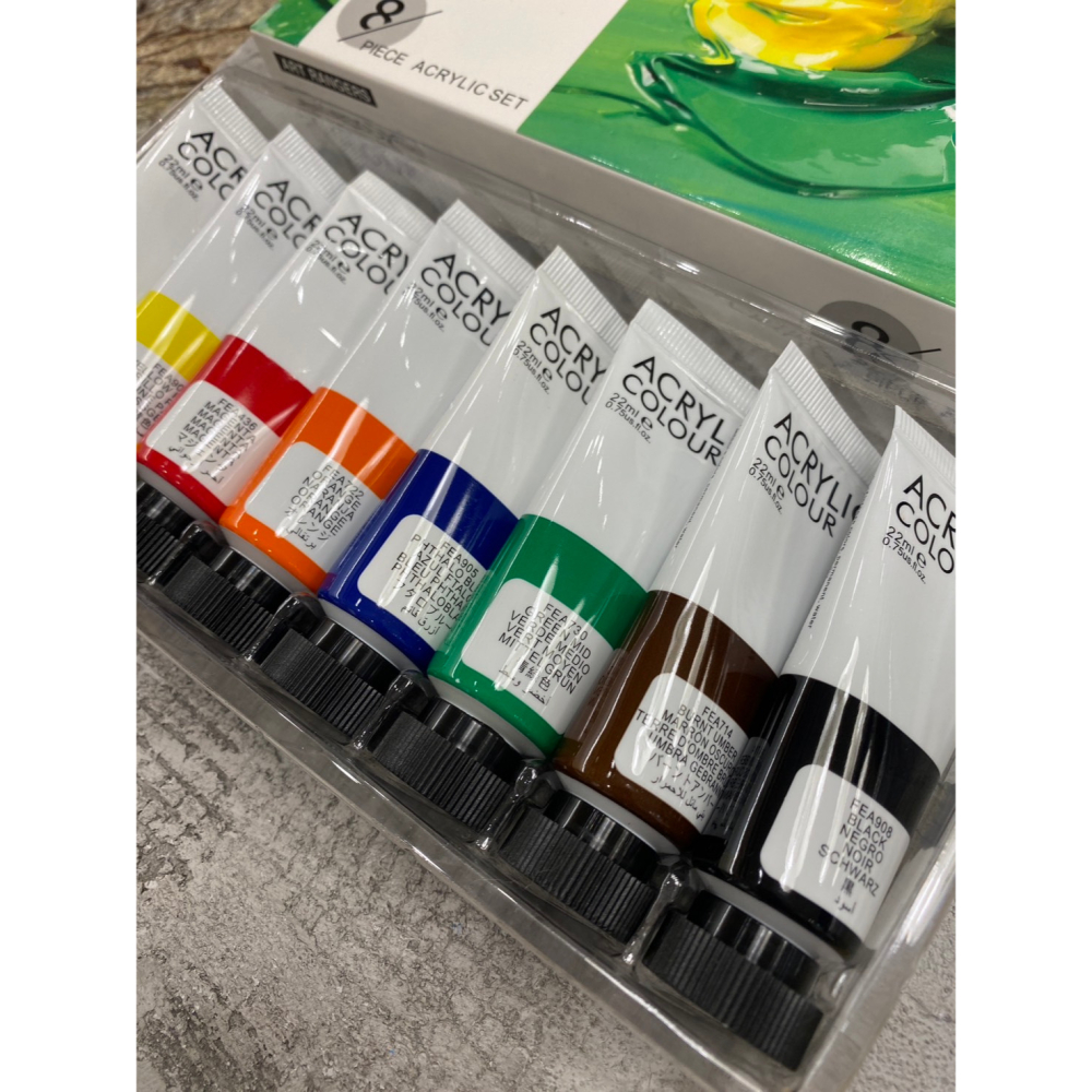 藝城美術~ART RANGER 壓克力顏料 22ML 丙烯畫顏料一般色 8色/盒 ACRYLIC COLOUR-細節圖3