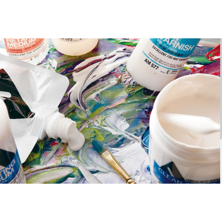 藝城美術~ 好賓 壓克力顏料 媒介 消光劑/壓克力描繪媒劑/保護凡尼斯/增光劑 200ML 緩乾劑180ML-細節圖9