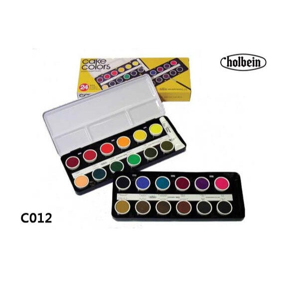 藝城美術~日本 好賓 HOLBEIN 塊狀水彩 透明水彩 固型水彩 純度高 濃度高 耐光性佳 不易褪色 12/24色-細節圖5