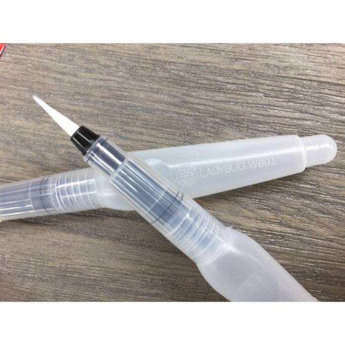 藝城美術~ LADYBUG 小瓢蟲 水筆 水彩畫用筆 丸筆 自來水筆 4款 大中小平筆-細節圖5