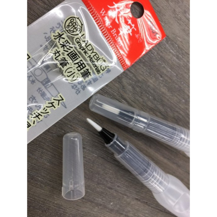 藝城美術~ LADYBUG 小瓢蟲 水筆 水彩畫用筆 丸筆 自來水筆 4款 大中小平筆-規格圖11