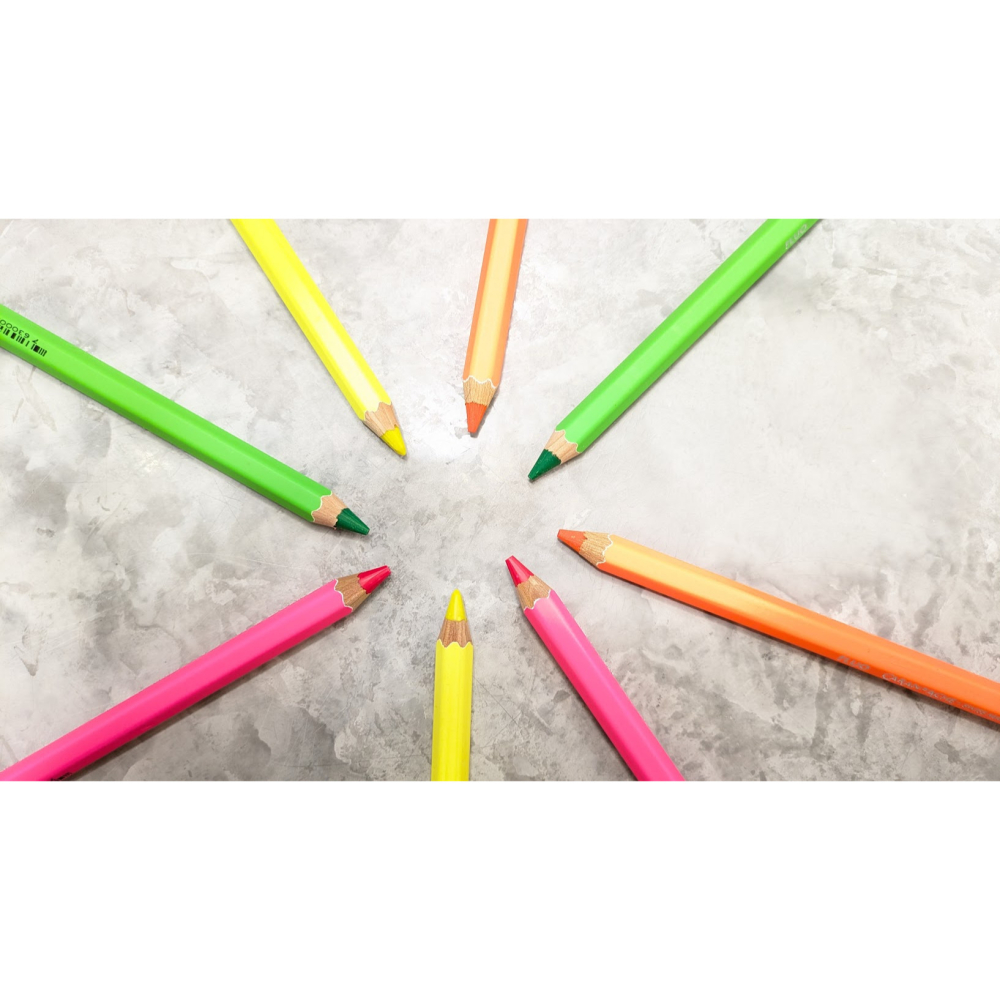 藝城美術~卡達 Maxi Fluo 螢光色鉛筆共4支  單支賣場 💜💚💛🧡-細節圖2