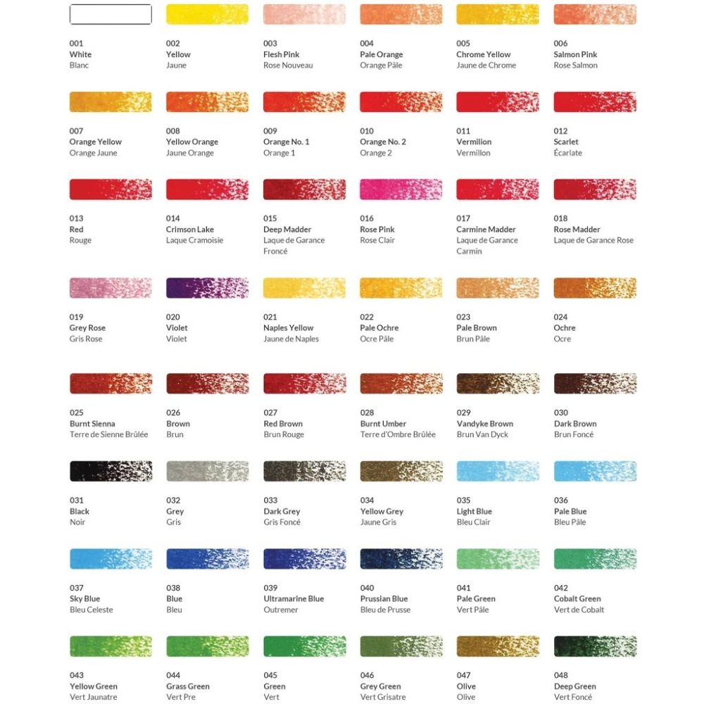 藝城美術►日本 HOLBEIN 好賓 專家級 油性 粉蠟筆  專家級油性粉彩~~48色 紙盒-細節圖6