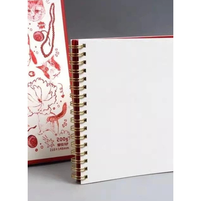 藝城美術~寶虹 藝術家級彩鉛本 200g 細紋 20張 封面貓咪圖案 色鉛筆繪畫本 素描速寫本-細節圖3