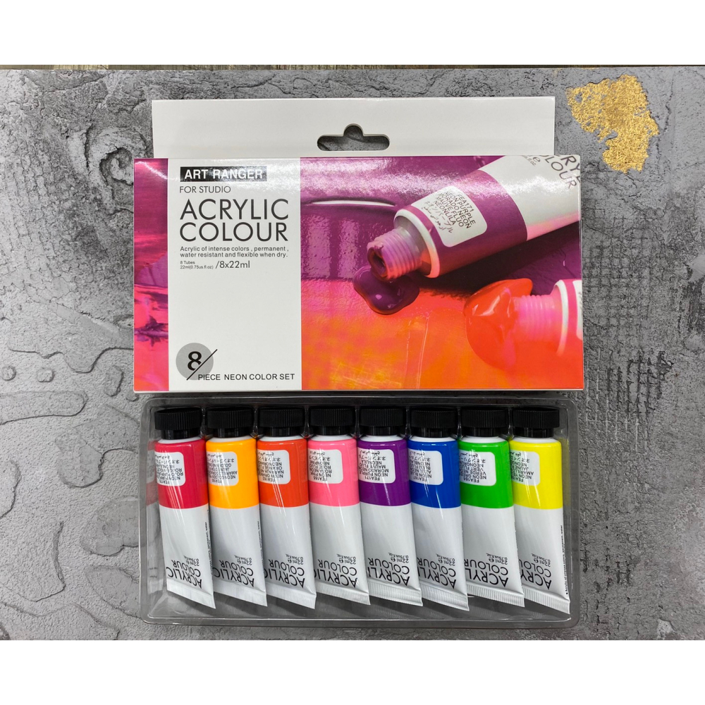 藝城美術~ ART RANGER壓克力顏料 22ML 丙烯畫顏料 四種 8色/盒 ACRYLIC COLOUR-細節圖5