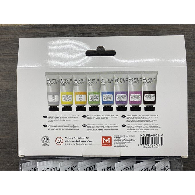 藝城美術~ ART RANGER壓克力顏料 22ML 丙烯畫顏料 四種 8色/盒 ACRYLIC COLOUR-細節圖9