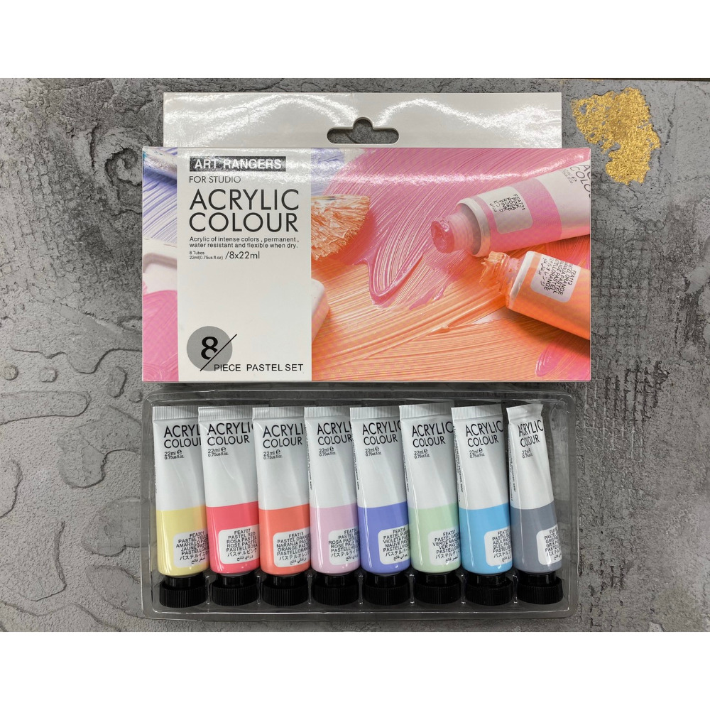 藝城美術~ ART RANGER壓克力顏料 22ML 丙烯畫顏料 四種 8色/盒 ACRYLIC COLOUR-規格圖10