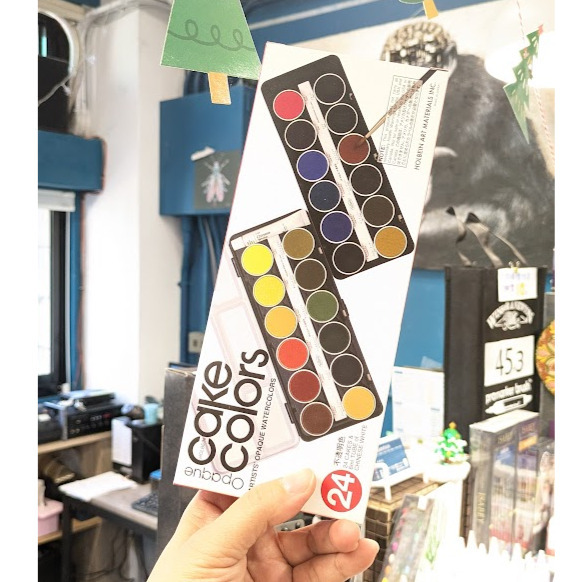 藝城美術~好賓 Opaque Cake Colors不透明固形水彩顏料 粉餅 12/24色鐵盒組-細節圖8