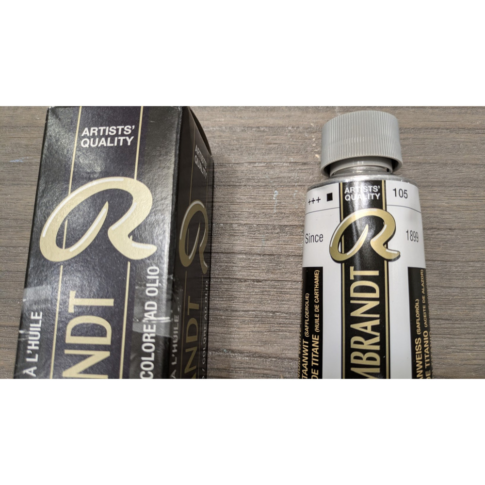 藝城美術~ 荷蘭 Rembrandt 林布蘭 油畫顏料 150ML 大條#105鈦白-細節圖3