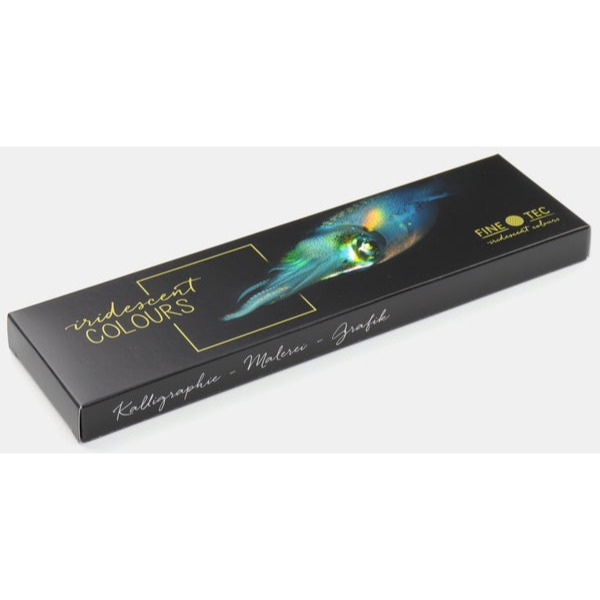 藝城美術~ 德國FINETEC 塊狀 水彩 雲母原料 金屬 珠光 螢光 盒裝-6色入-規格圖11
