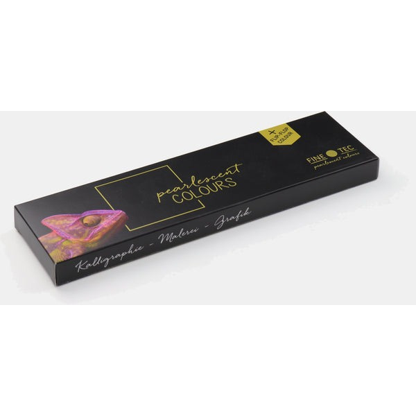 藝城美術~ 德國FINETEC 塊狀 水彩 雲母原料 金屬 珠光 螢光 盒裝-6色入-規格圖11