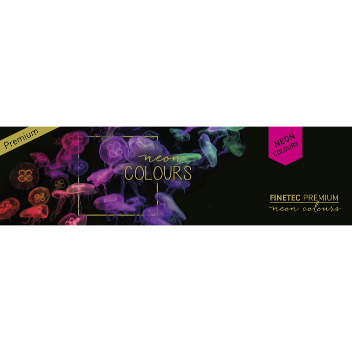 藝城美術~ 德國FINETEC 塊狀 水彩 雲母原料 金屬 珠光 螢光 盒裝-6色入-規格圖11