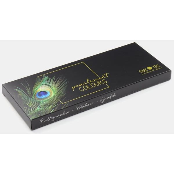 藝城美術~ 德國FINETEC 塊狀 水彩 雲母原料 金屬 珠光 螢光 盒裝-6色入-規格圖11