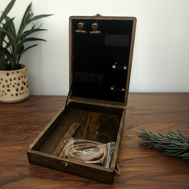 藝城美術~ F&G 寫作收納木盒 攜帶型小畫箱 木質滑順 畫架 攜帶外出 附背帶 三種顏色-細節圖11