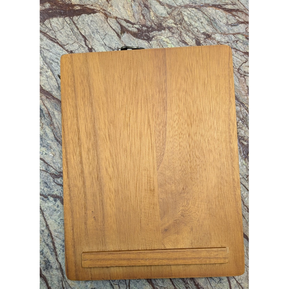 藝城美術~ F&G 寫作收納木盒 攜帶型小畫箱 木質滑順 畫架 攜帶外出 附背帶 三種顏色-規格圖11