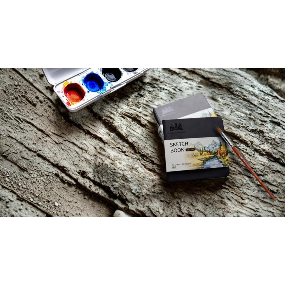 藝城美術~ EB212 愛丁堡方形速寫本 12*12 200g 80張 細紋 極致厚磅細紋紙 素描、速寫、繪畫..等-細節圖2