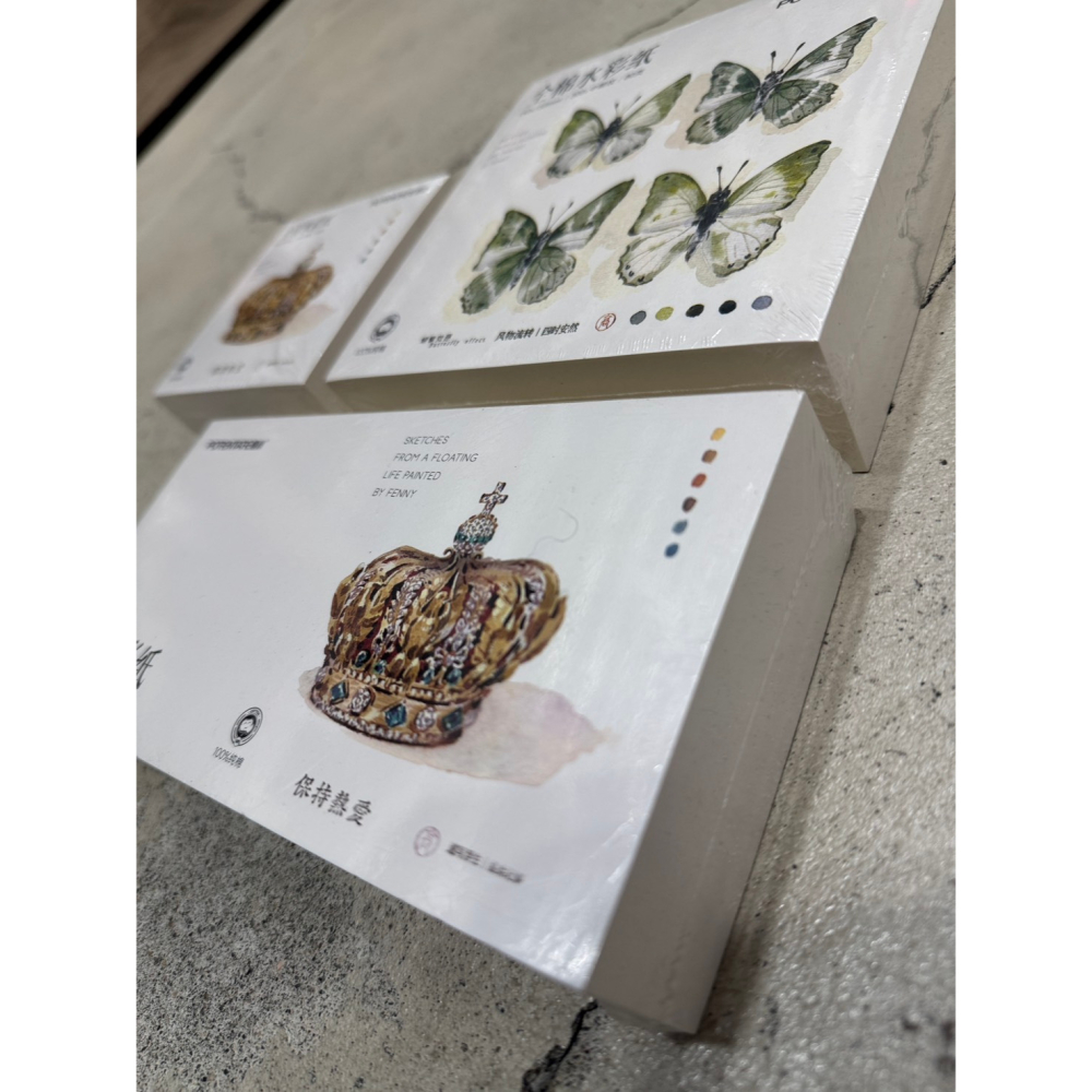 藝城美術 ~POTENTATE 遵爵 全棉水彩紙 便籤 方磚 長方形 300g 細紋 80張 三種尺寸-細節圖8