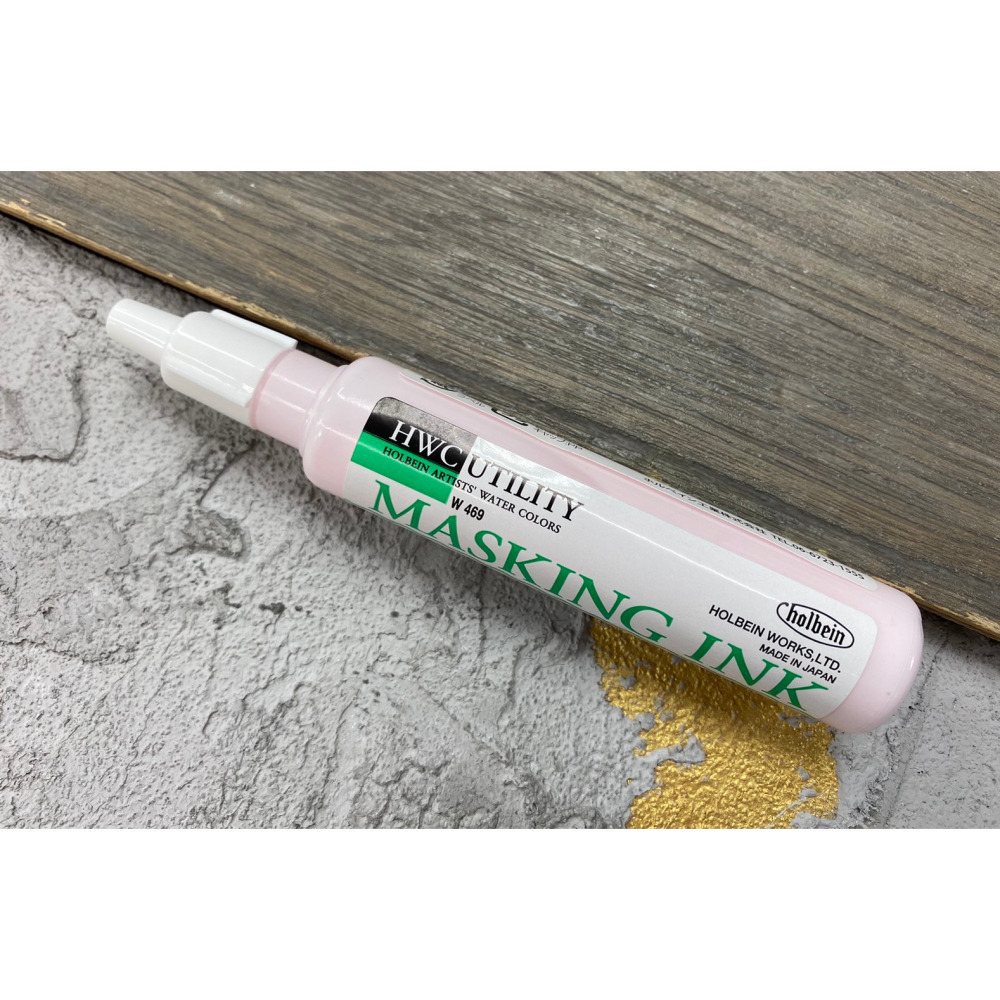 藝城美術~日本 Holbein 好賓 水彩留白筆 留白膠 25ml W469-細節圖8