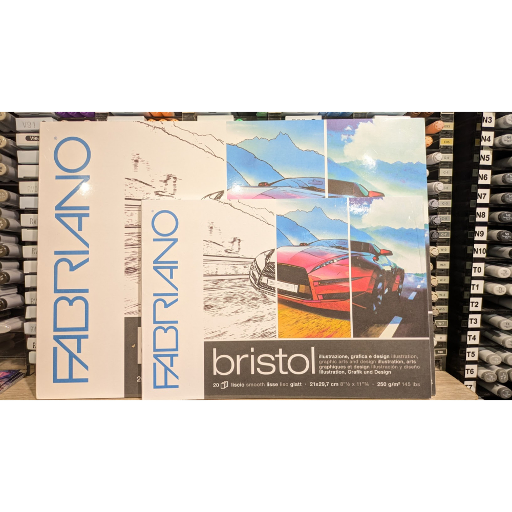 藝城美術 ~ FABRIANO Bristol 漫畫速寫繪圖本 250G 20張A4/A3 超滑順的紙張表面，耐磨擦-細節圖2