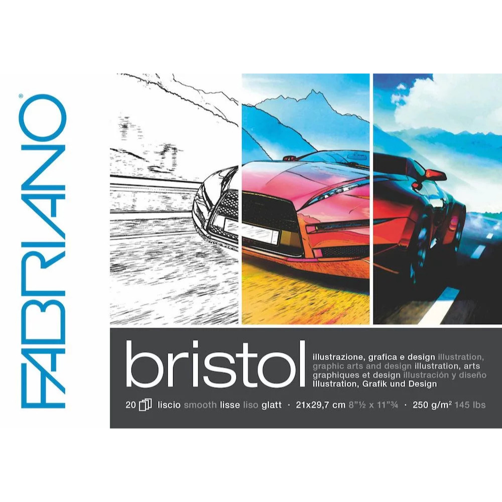 藝城美術 ~ FABRIANO Bristol 漫畫速寫繪圖本 250G 20張A4/A3 超滑順的紙張表面，耐磨擦-細節圖6