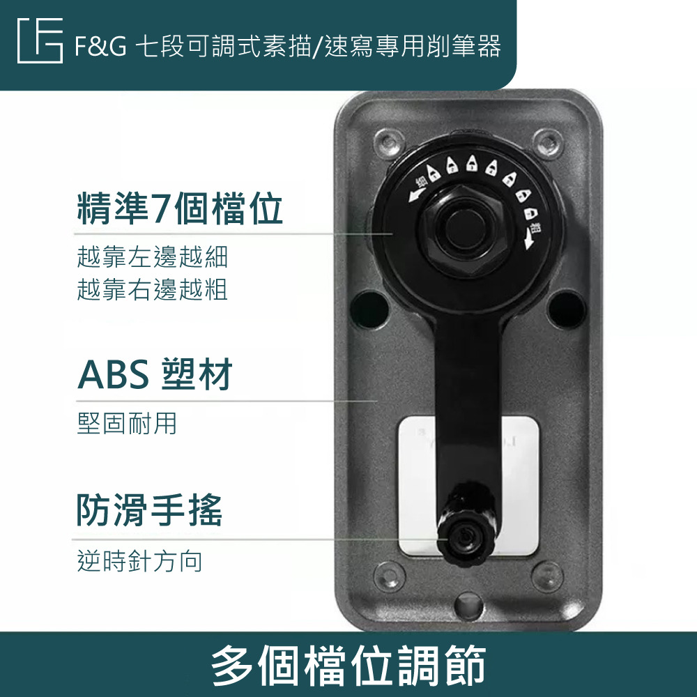 F&G 七段可調式 素描 速寫 專用削筆機 手動削筆器 削鉛筆 FGBB-G1-細節圖4