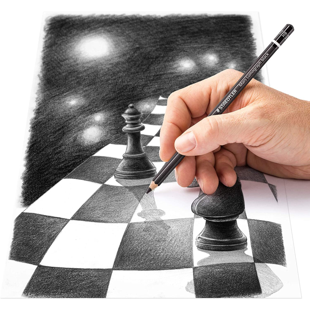 藝城美術~ 德國 STAEDTLER 施德樓 鐵人 專業 黑桿素描鉛筆 6入 極致黑 不反光 消光鉛筆 新包裝-細節圖7