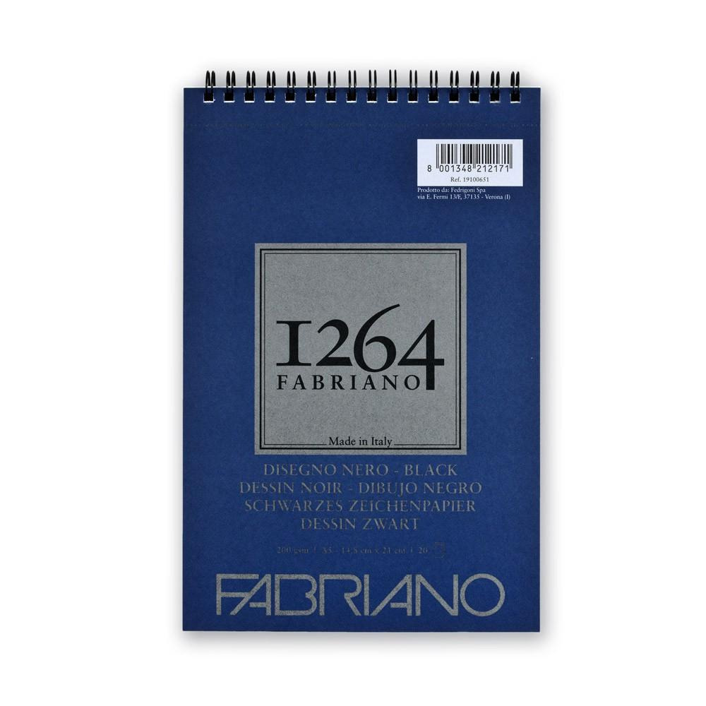 藝城美術~Fabriano 法比亞諾 1264 BLACK 黑色繪圖本 雙環 A5 A4 適用 珠光 金屬色等媒材-規格圖5