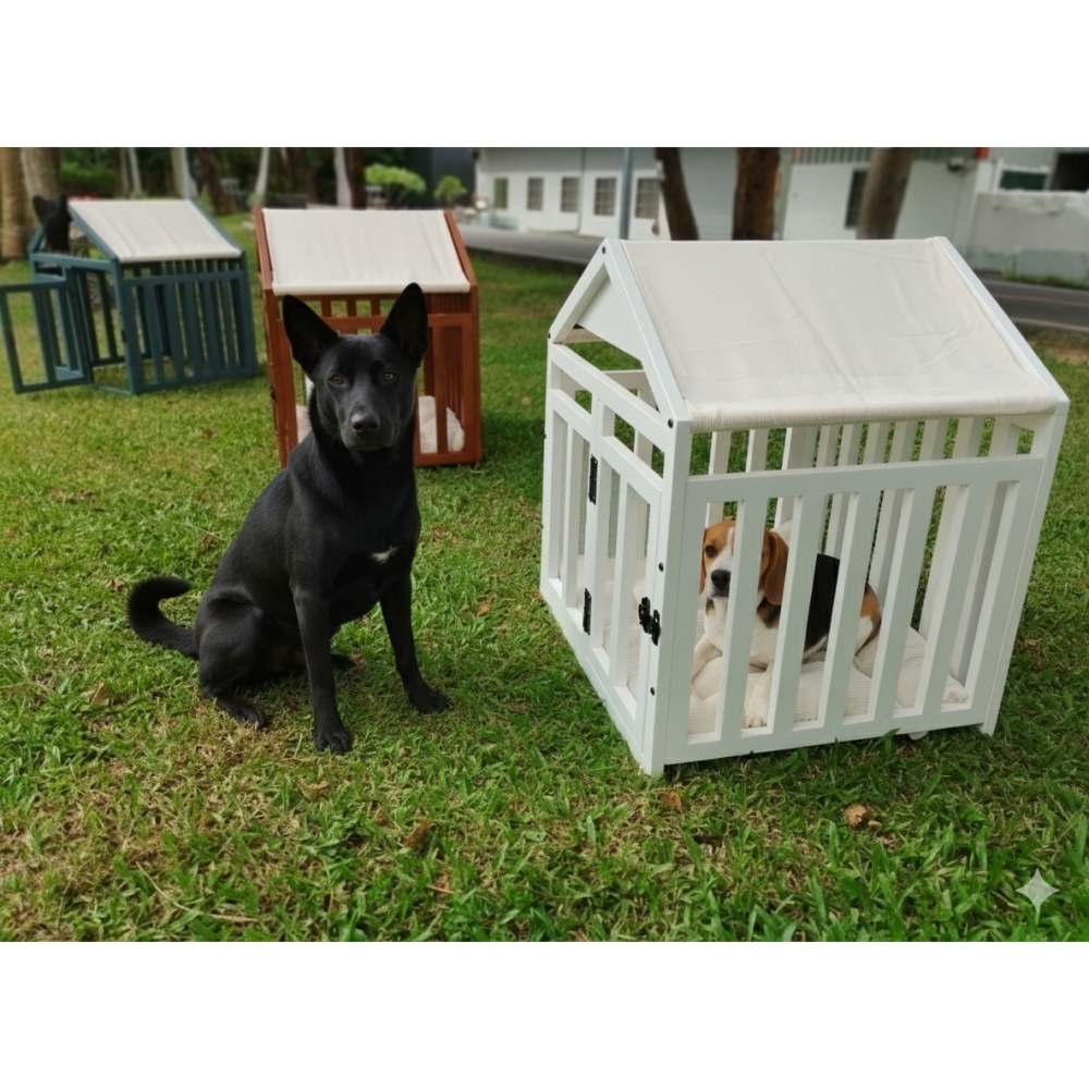 【多吉狗屋】中型犬貓 原木狗屋 🐶高質感實木狗籠 寵物木屋 台灣現貨 | 土狗貴賓貓窩 籠舍推薦-細節圖2