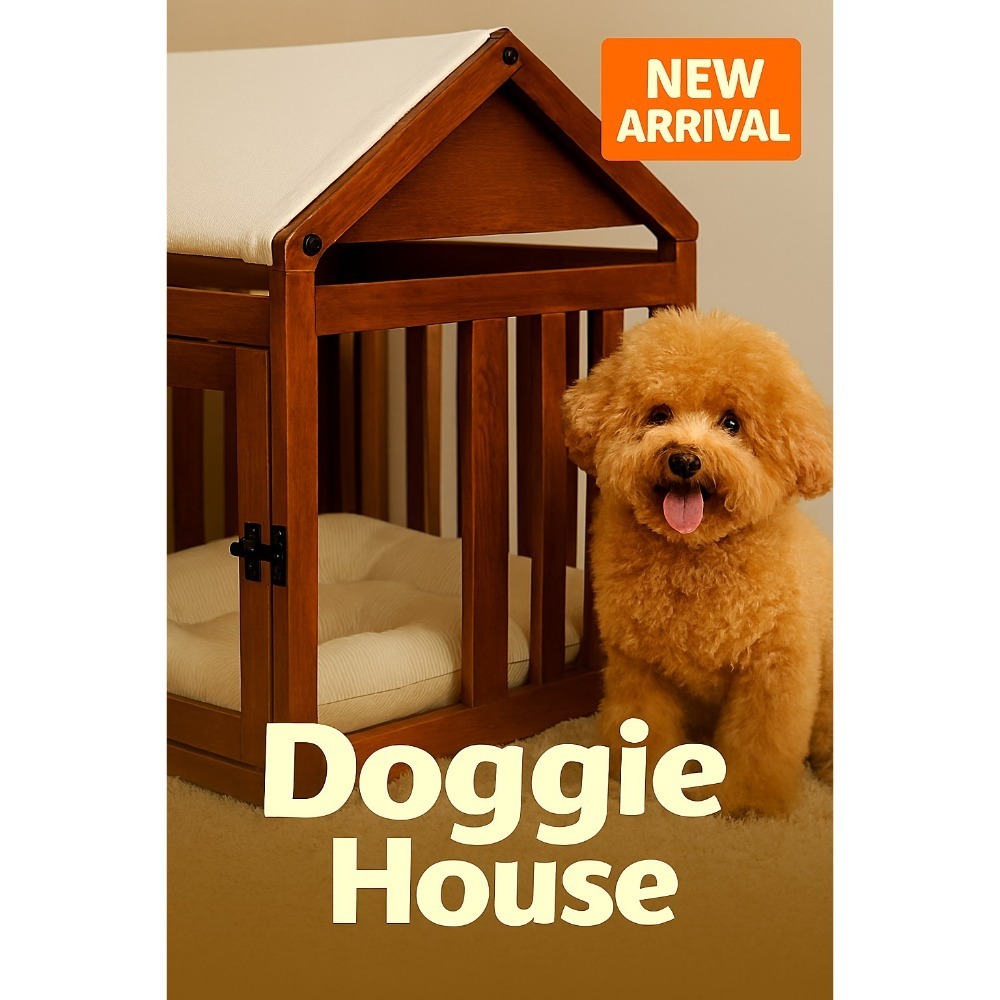 【多吉狗屋】中型犬貓 原木狗屋 🐶高質感實木狗籠 寵物木屋 台灣現貨 | 土狗貴賓貓窩 籠舍推薦-規格圖8