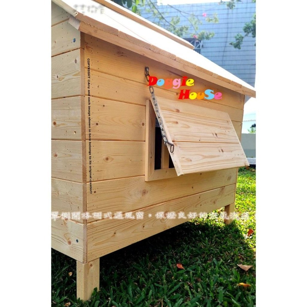 🏡 [新改款] 特大型 XL號 防水原木狗屋 ｜ 樟子松實木籠 ｜ 適用拉拉 哈士奇 土狗 【多吉狗屋】-細節圖3