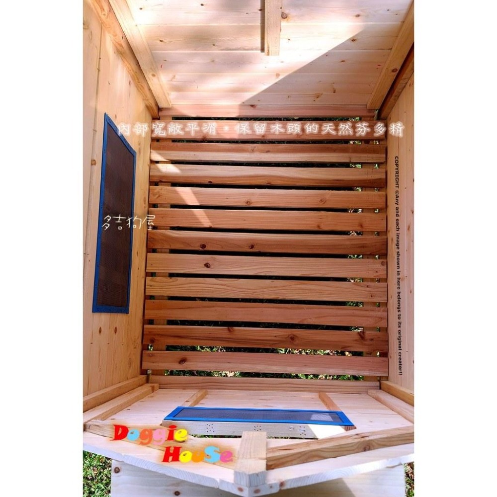 🏡 [新改款] 特大型 XL號 防水原木狗屋 ｜ 樟子松實木籠 ｜ 適用拉拉 哈士奇 土狗 【多吉狗屋】-細節圖5