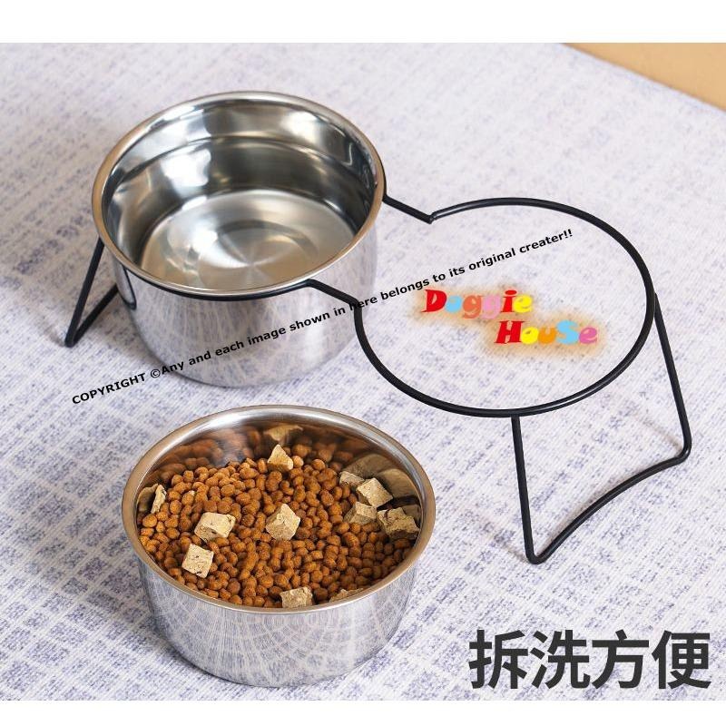 下殺出清！304不銹鋼雙碗 ｜ 加厚大容量食碗 貓狗通用飯盆 ｜ 寵物碗 特價 【多吉狗屋】-細節圖6