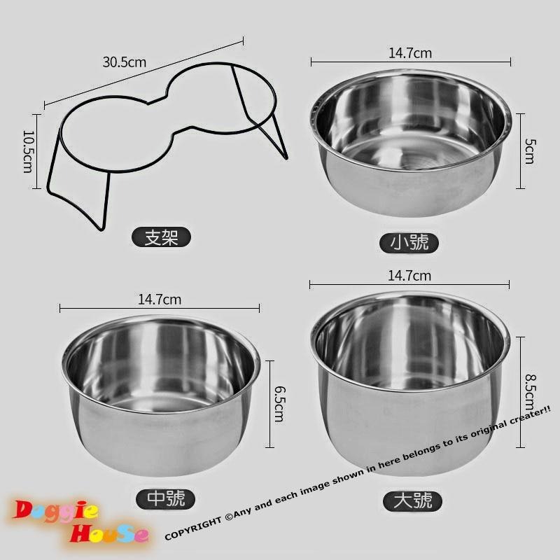 下殺出清！304不銹鋼雙碗 ｜ 加厚大容量食碗 貓狗通用飯盆 ｜ 寵物碗 特價 【多吉狗屋】-細節圖7