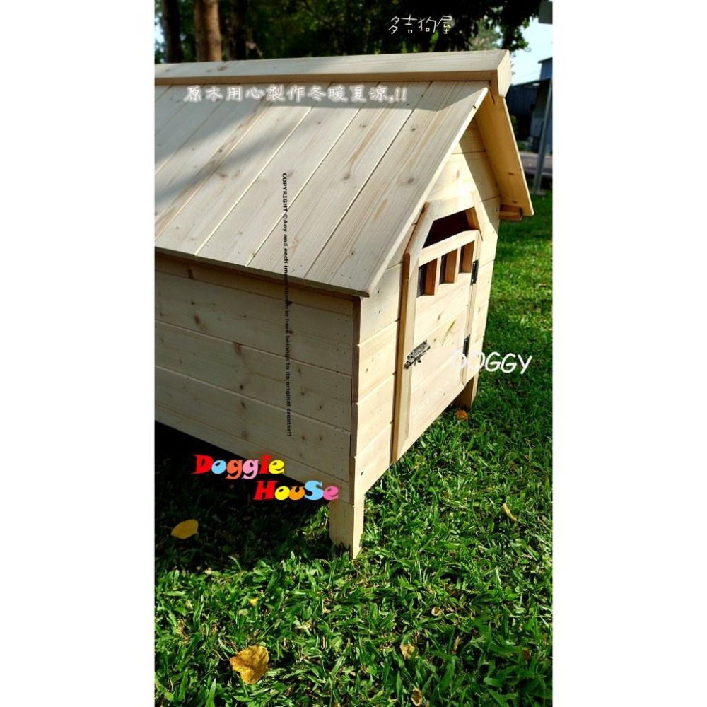 【多吉狗屋】中大型 L號 原木狗屋 ｜ 防水防腐 實木寵物籠 ｜ 結實耐用 【贈送牽繩】-細節圖6