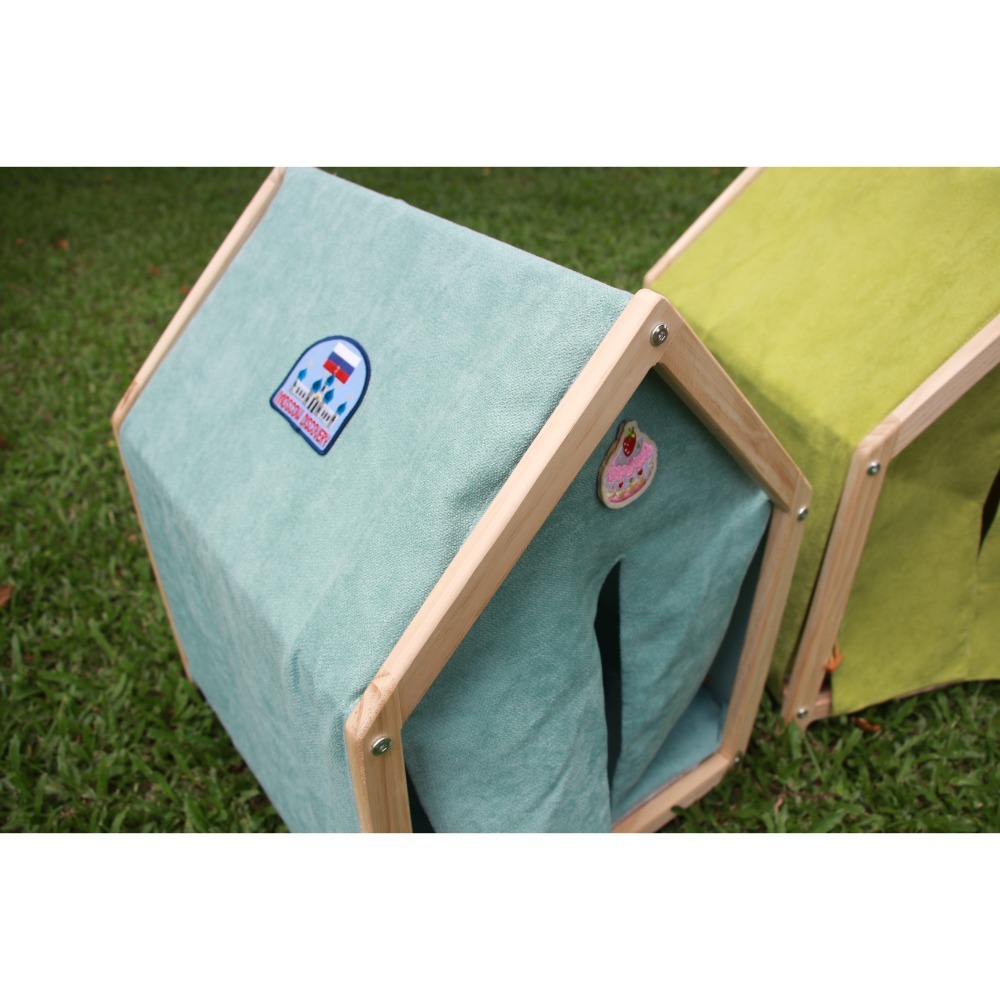 【多吉狗屋】中型原木狗屋 實木 ｜ 臘腸 貴賓犬貓 適用 ｜ 透氣圍幔設計 寵物窩籠 ｜ 清倉大特價！-規格圖9