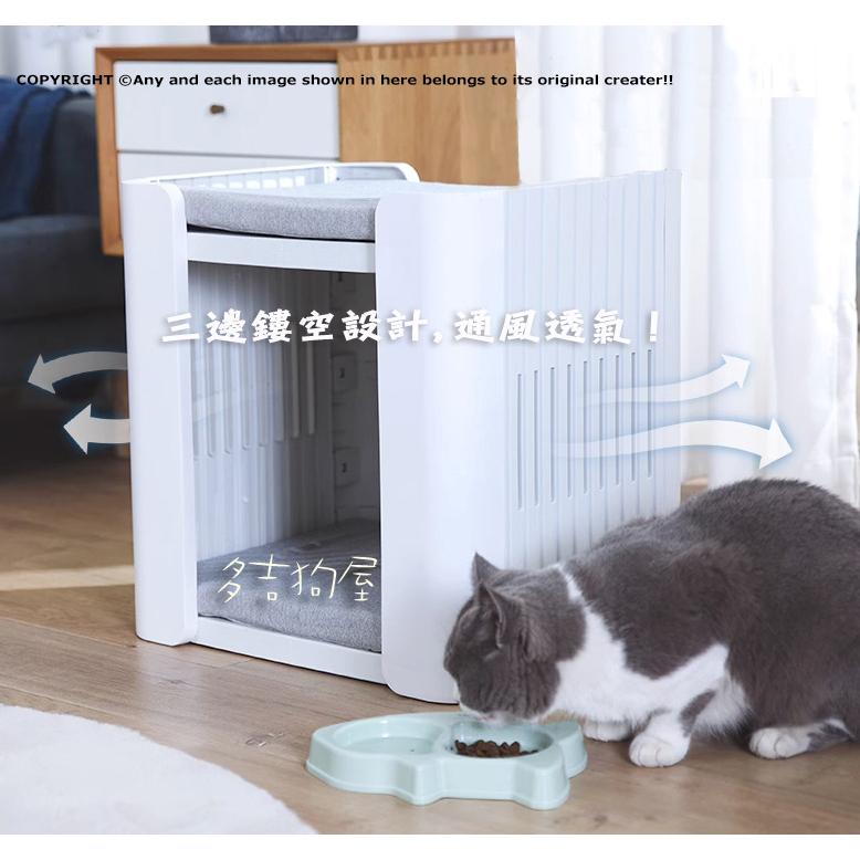 [熱銷新款] 無印風 原木寵物屋 ｜ 中型上下層貓狗窩 ｜ 透氣雙層別墅 臘腸 貴賓適用 【多吉狗屋】-細節圖5