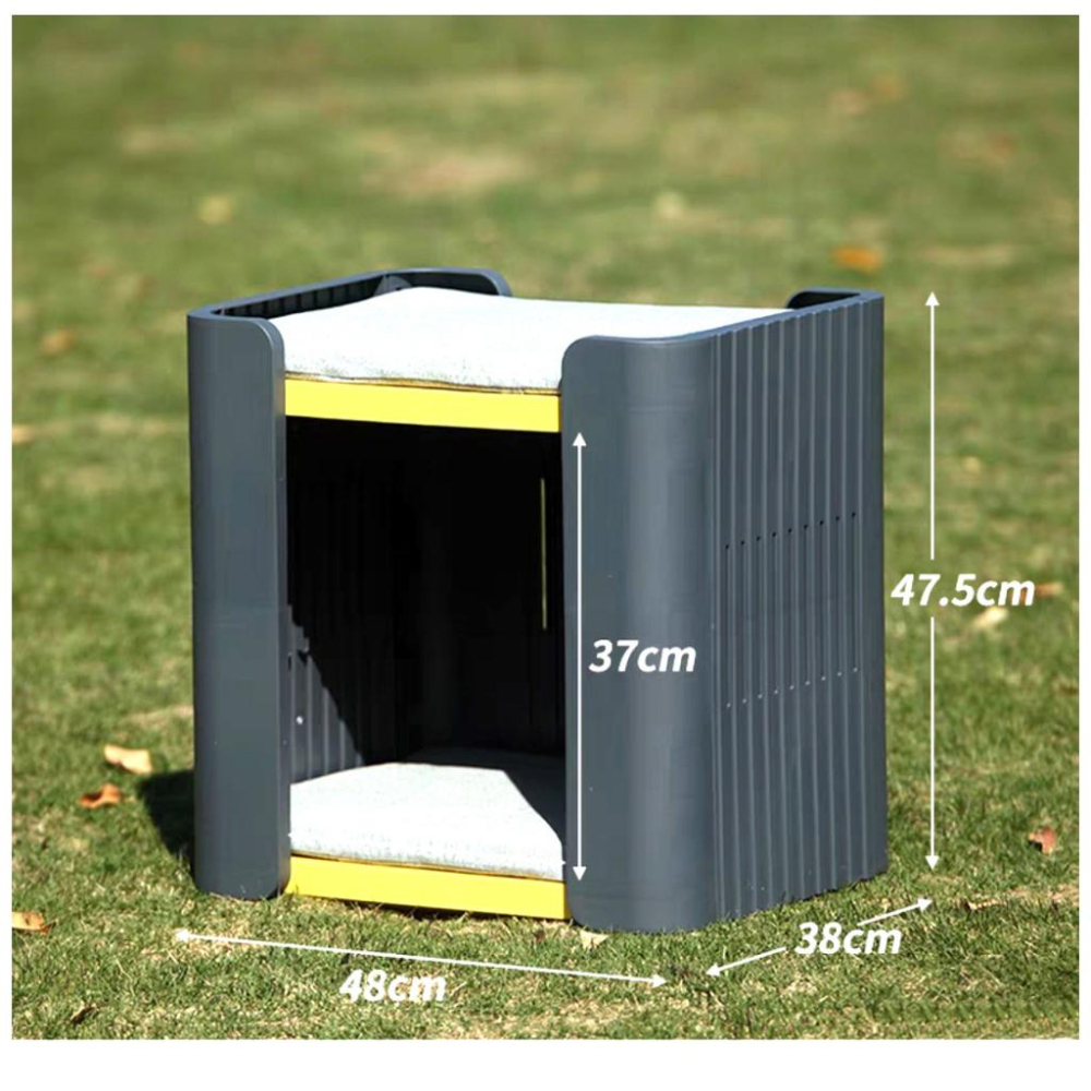 [熱銷新款] 無印風 原木寵物屋 ｜ 中型上下層貓狗窩 ｜ 透氣雙層別墅 臘腸 貴賓適用 【多吉狗屋】-細節圖6