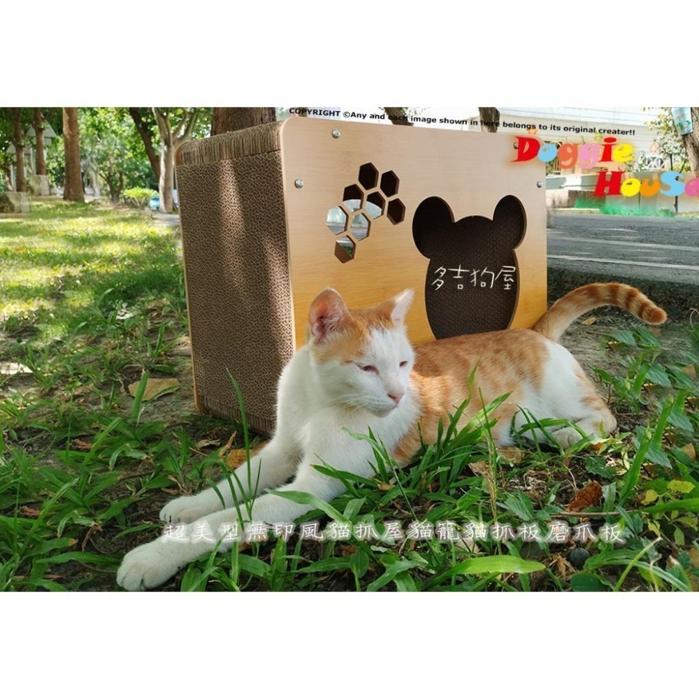 下殺259出清！無印風貓抓屋 貓籠 ｜ 超美型貓抓板 磨爪板 ｜ 貓咪別墅 推薦 【多吉狗屋】-細節圖3